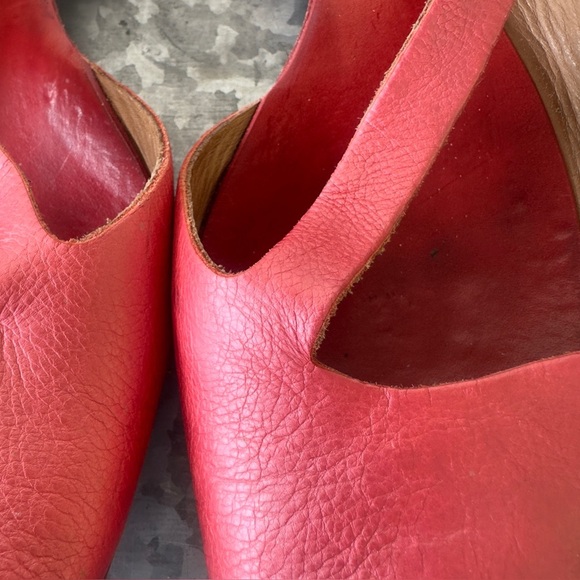 CYDWOQ Drama handmade slingback flats pink red - Picture 3 of 10